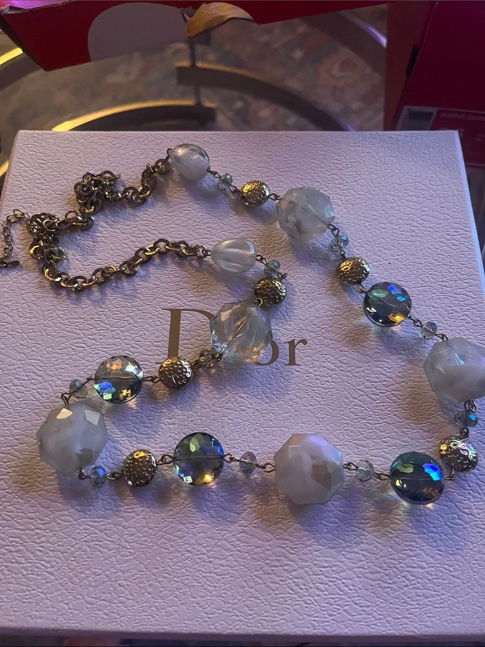 Crystal and Beaded Women's Necklace